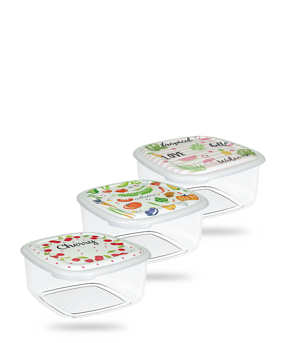 علب حفظ الاغذية مربعة الشكل