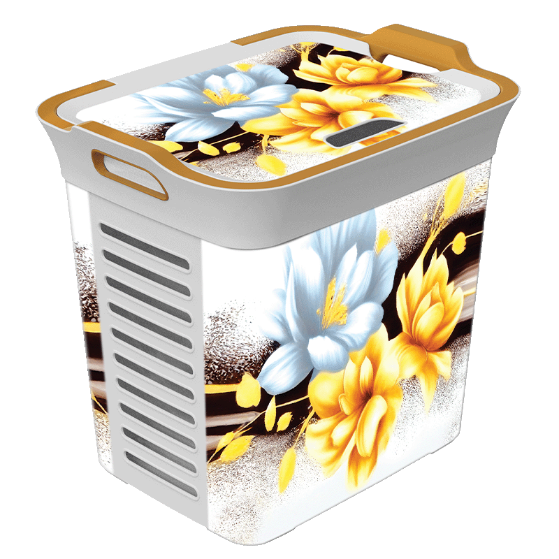 سلسلة تمارا - سلة الغسيل مع غطاء 40 لتر KB0062