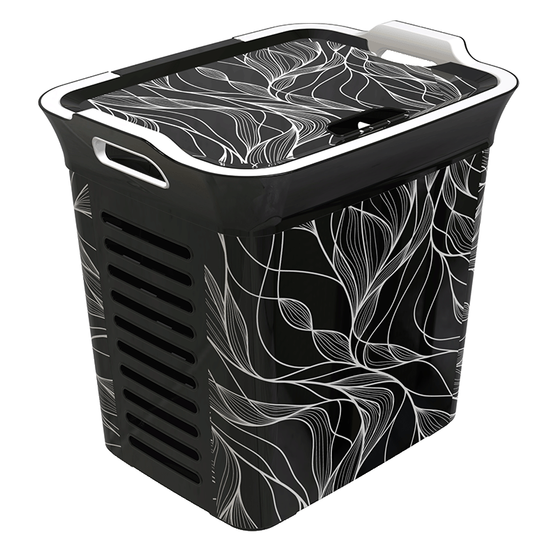 سلسلة تمارا - سلة الغسيل مع غطاء 40 لتر KB0062