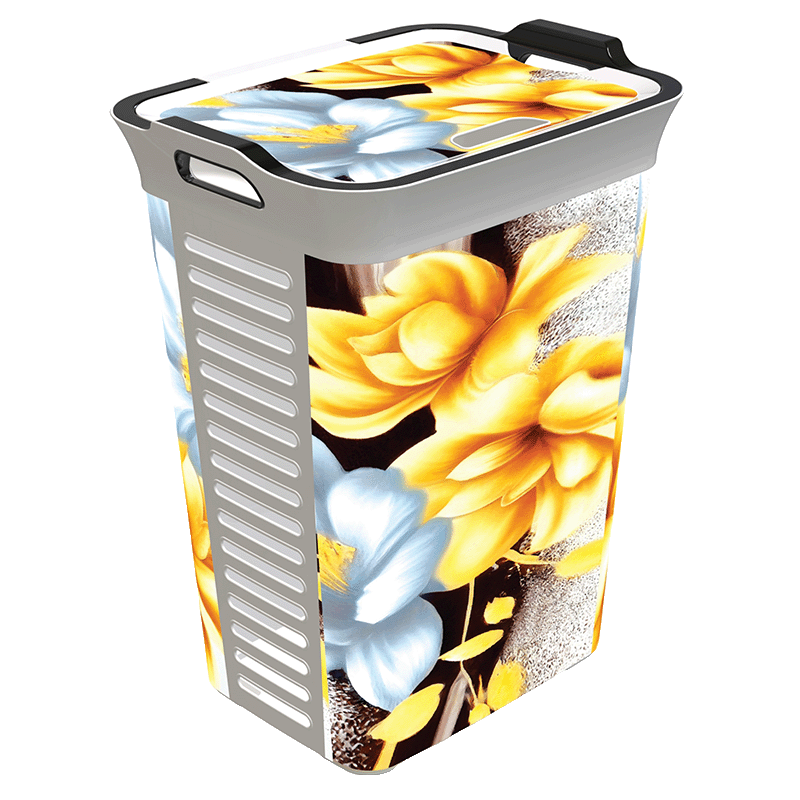 سلسلة تمارا - سلة الغسيل مع غطاء 60 لتر KB0063