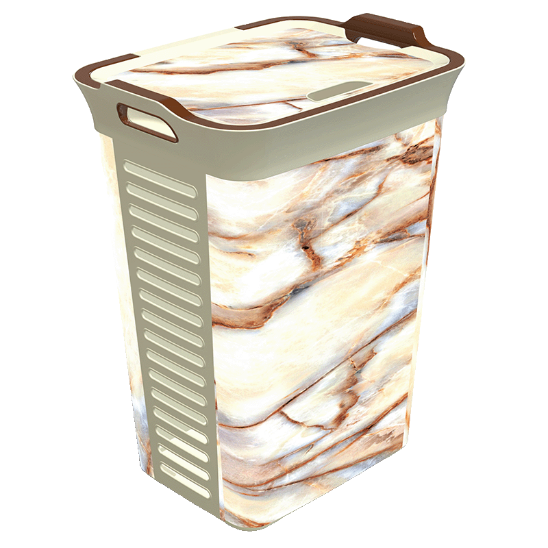 سلسلة تمارا - سلة الغسيل مع غطاء 60 لتر KB0063