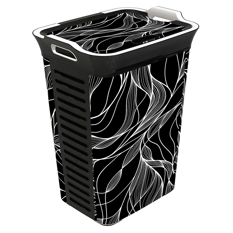 سلسلة تمارا - سلة الغسيل مع غطاء 60 لتر KB0063