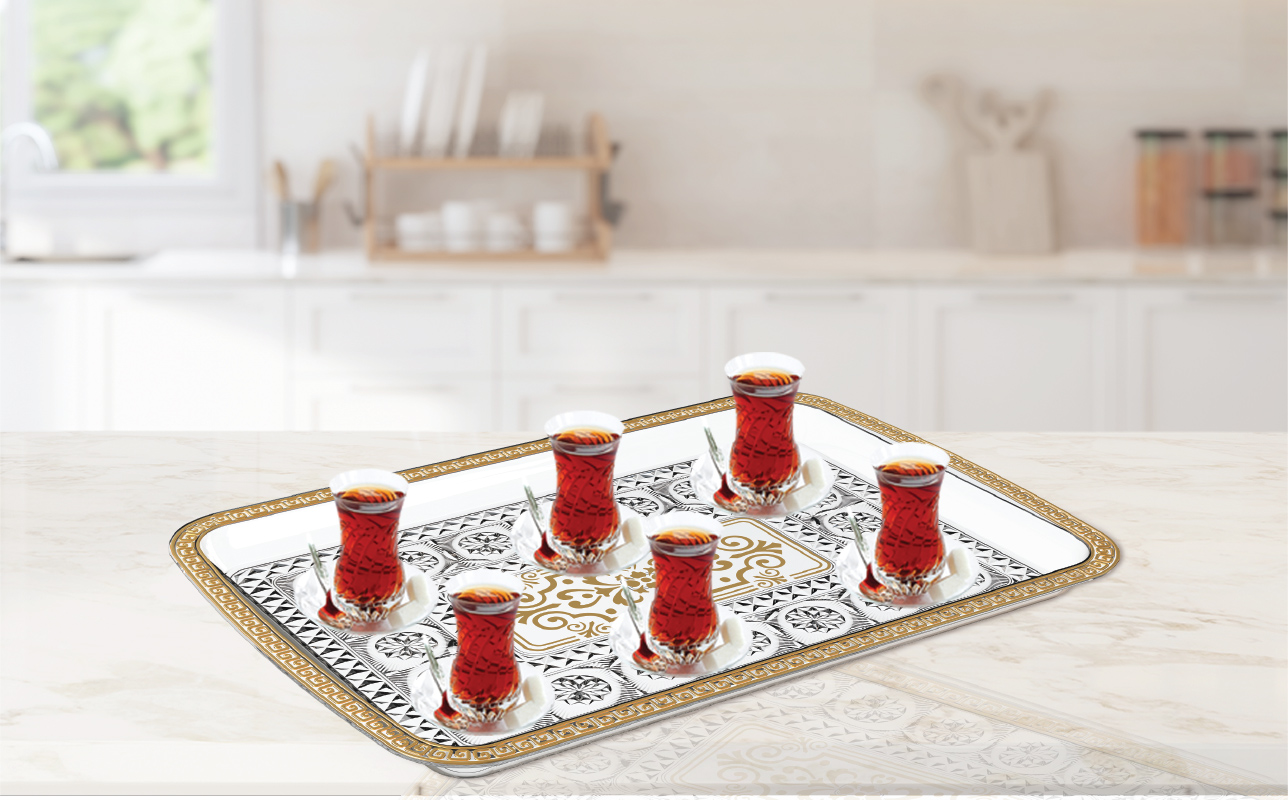 Km0276 سلسلة سميرة - صينية ذهبية 					