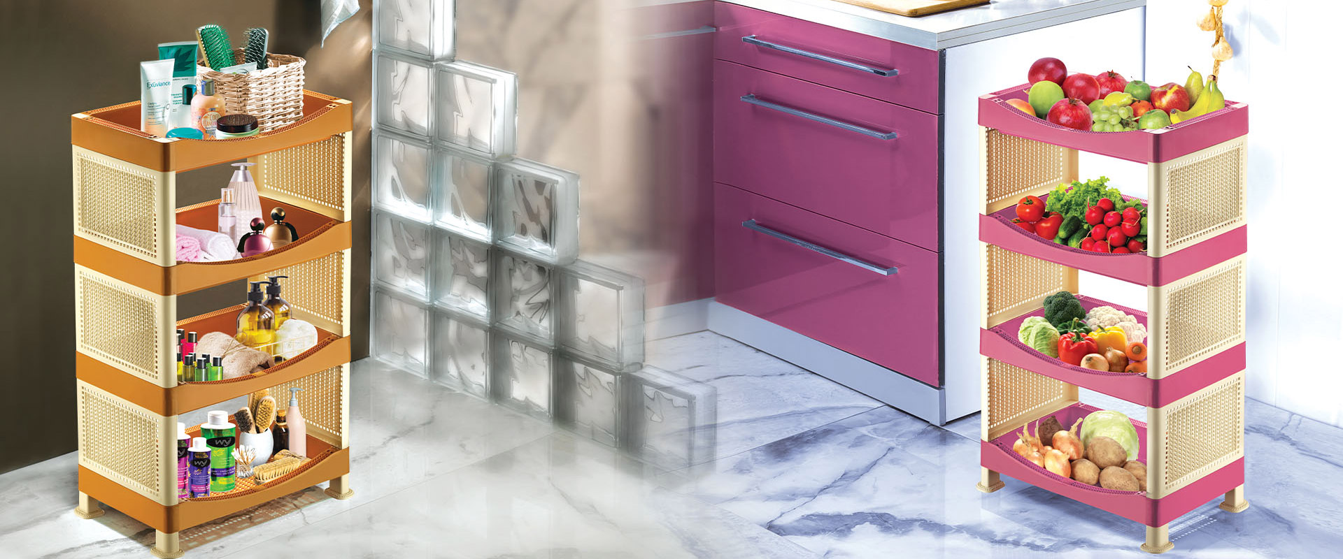 Renkli Ayaklı Çekmeceli Organizer