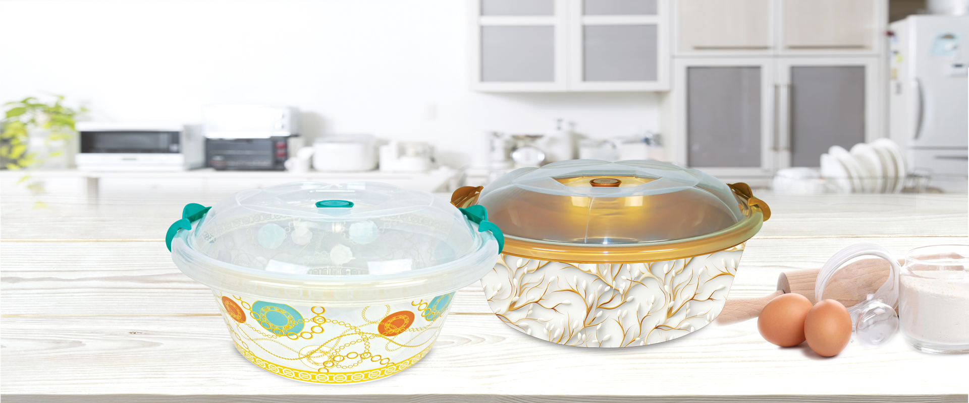 Renkli ve Desenli Kapaklı Kek Kalıbı